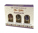 Ein Gedi Set of 3 Bottles of Anointing Oil, Jonah, Elijah and Light of Jerusalem